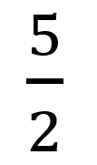 Visull brøk; 5/2